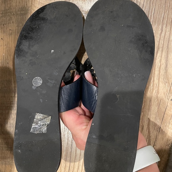 Tory Burch Black Leather Sandals - Picture 2 of 14
